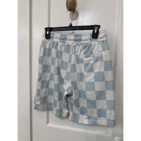Forever21 men’s size small blue and white checkered shorts - Picture 7 of 9